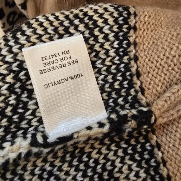 Women's Allie & Rob animal print deep pockets cardigan size Lg - Picture 8 of 9